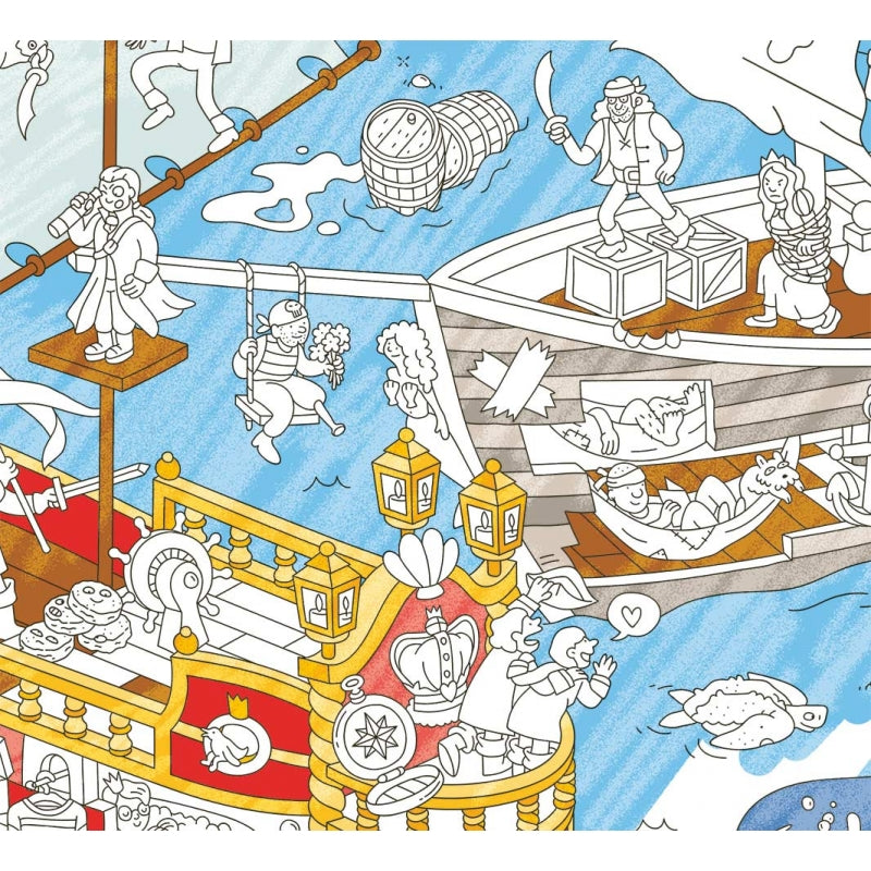 Giant poster for colouring Pirates