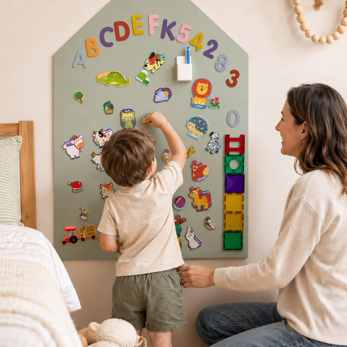 MagneKids™ Magnetic Wall Decal - House - Sage - Jellyfishkids