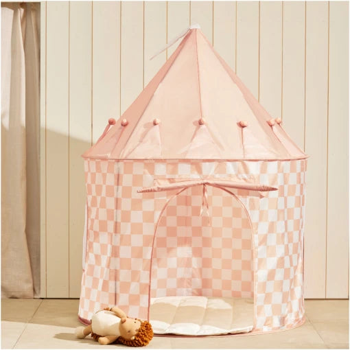 Play tent check pink