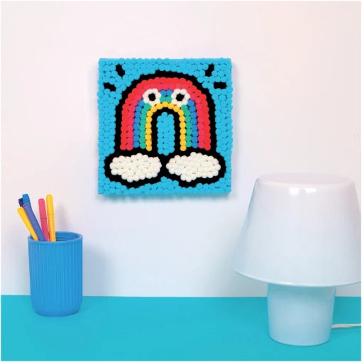Rainbow pom pom craft set