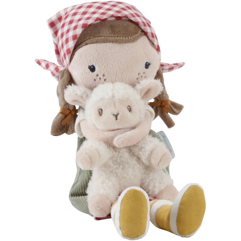 Cuddle doll Farmer Rosa with sheep 35cm