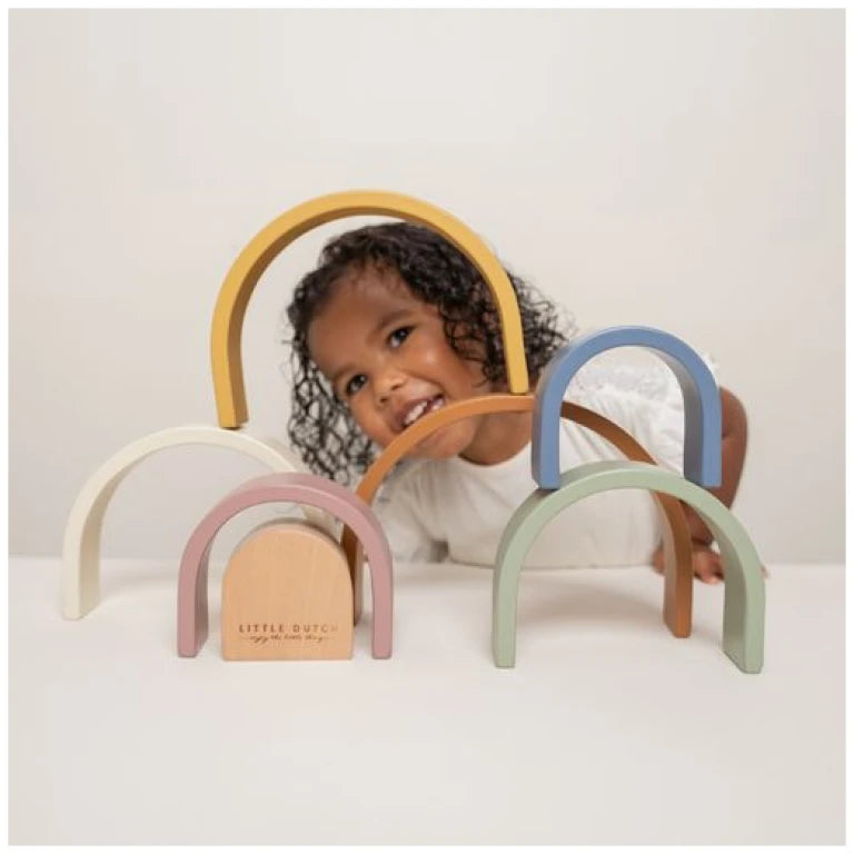 Vintage wooden rainbow