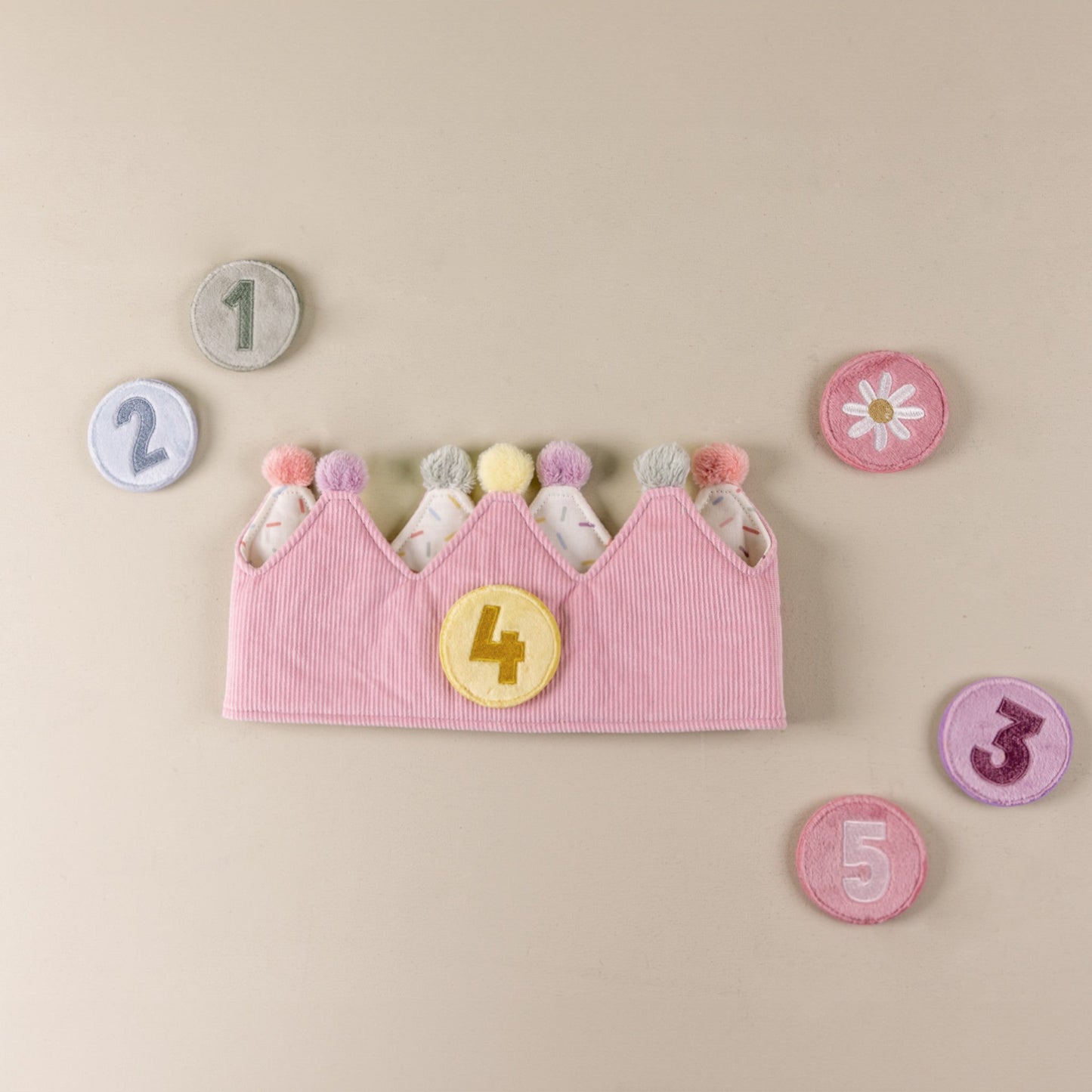Birthday Crown with Numbers Pink