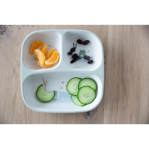 Divided bamboo plate Little Goose