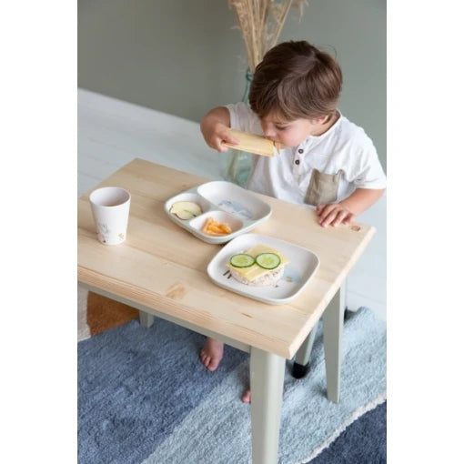 Divided bamboo plate Little Goose