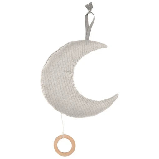Moon-shaped music box Pure Grey