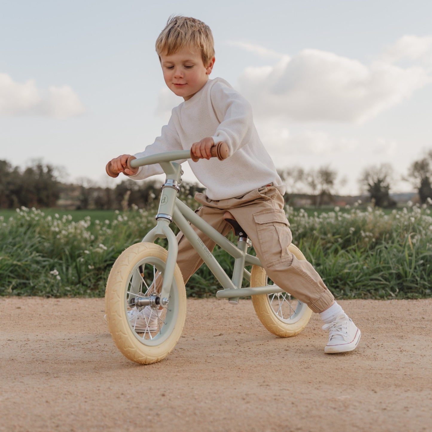 Metal balance bike Green matte