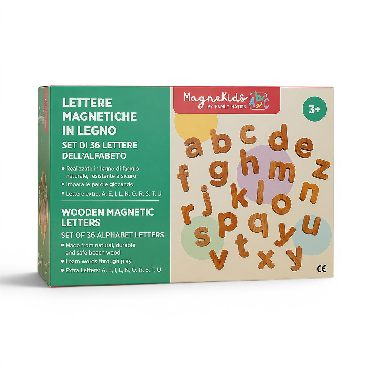 MagneKids™ Set of 36 Magnetic Wooden Letters - Jellyfishkids