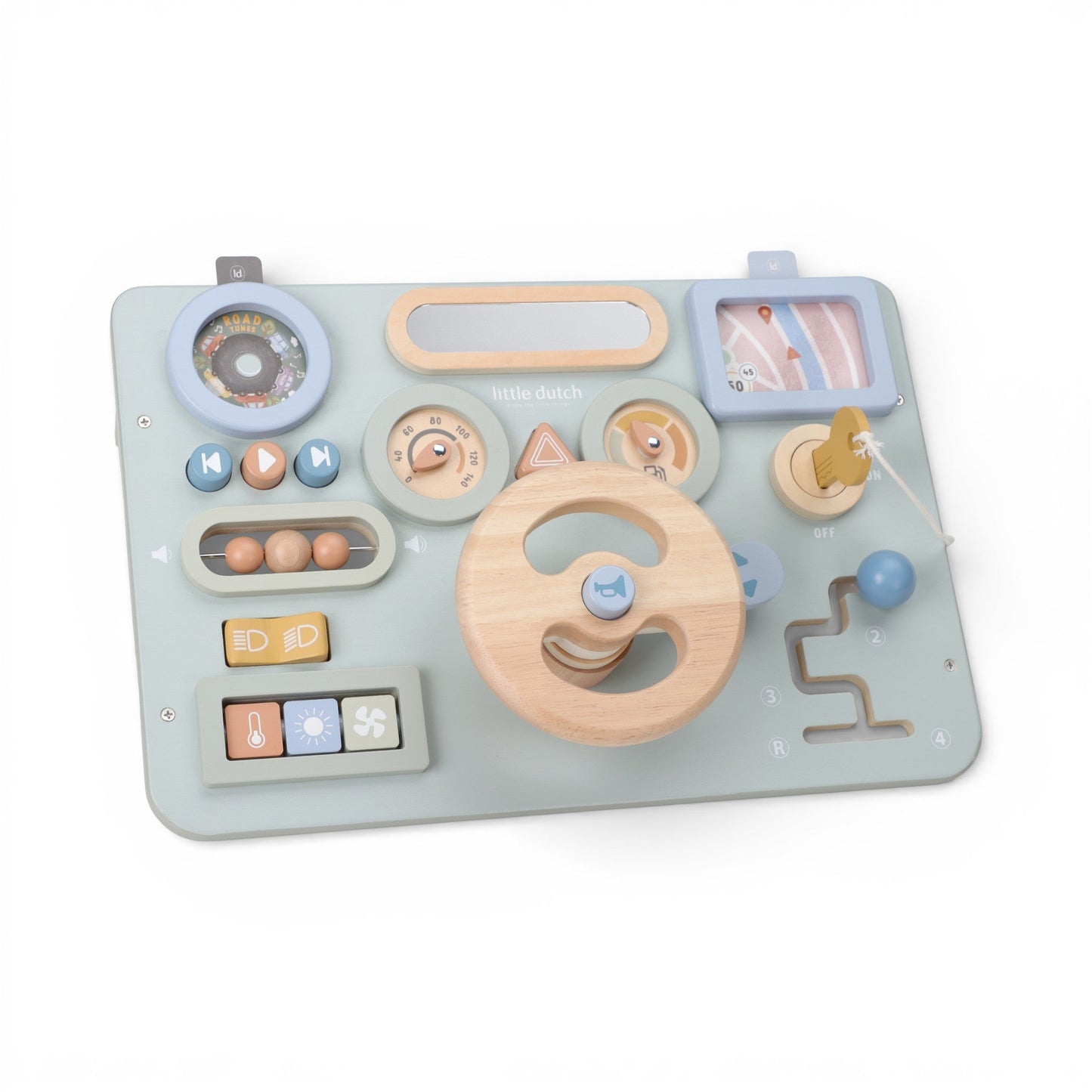 Wooden activity board-steering wheel