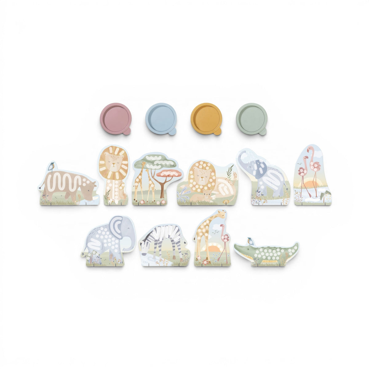 Safari Friends Finger Paint Set