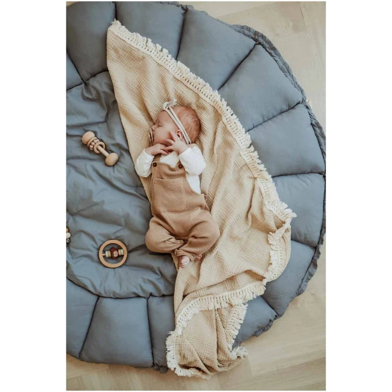 Bloom Dusty Blue Organic Babymat