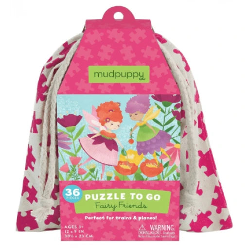 Fairies puzzle to go in Fabric Travel Bag