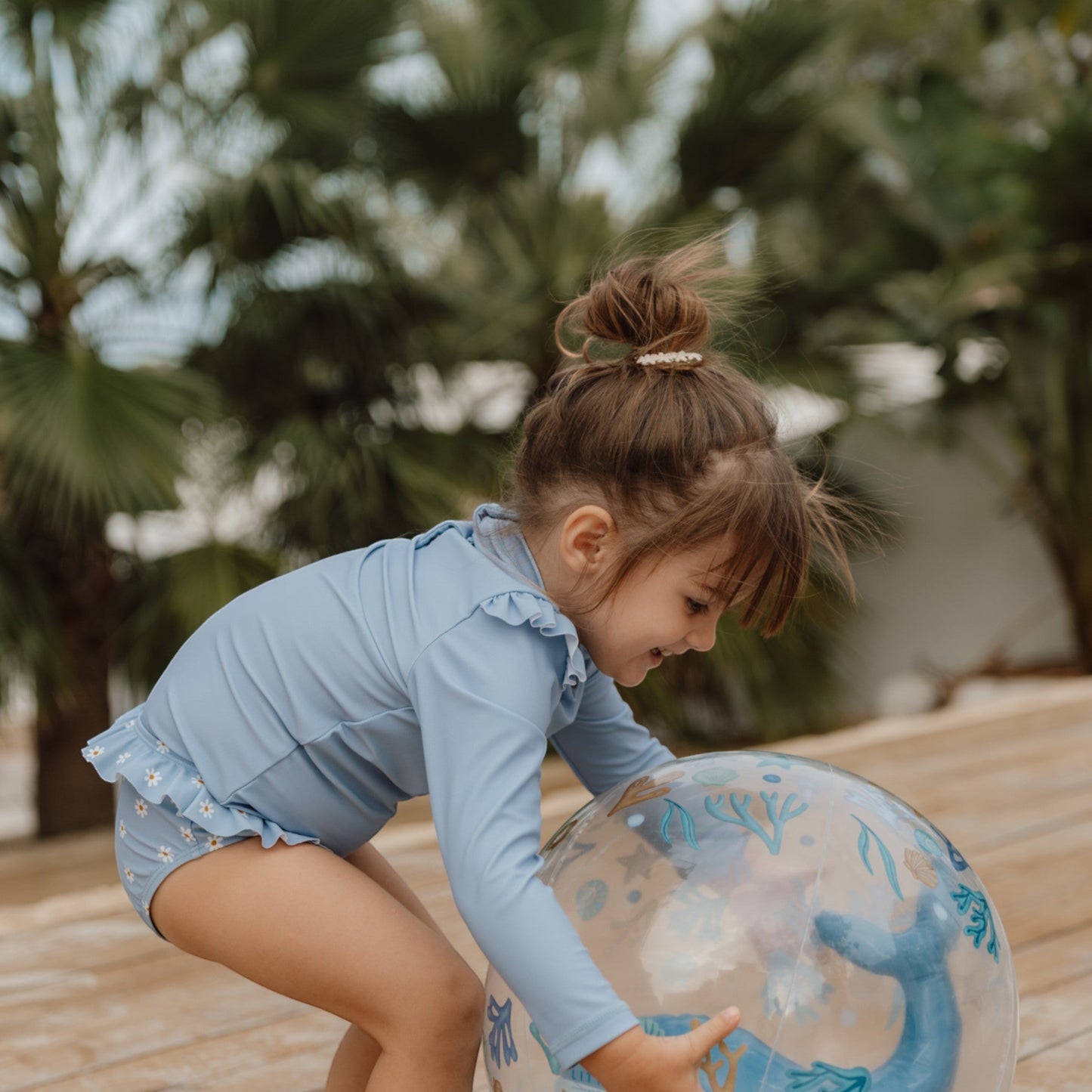 3D Ocean Dreams Beach Ball Blue