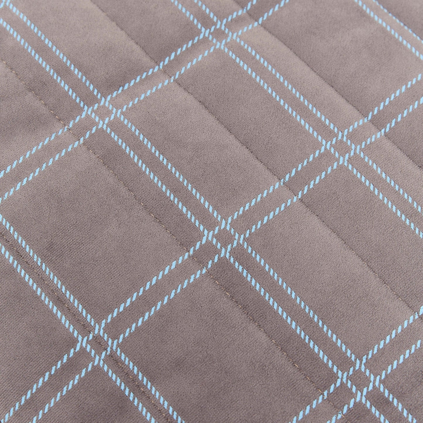 OASIS Long bean bag - Eco Velvet Grey blue windowpane