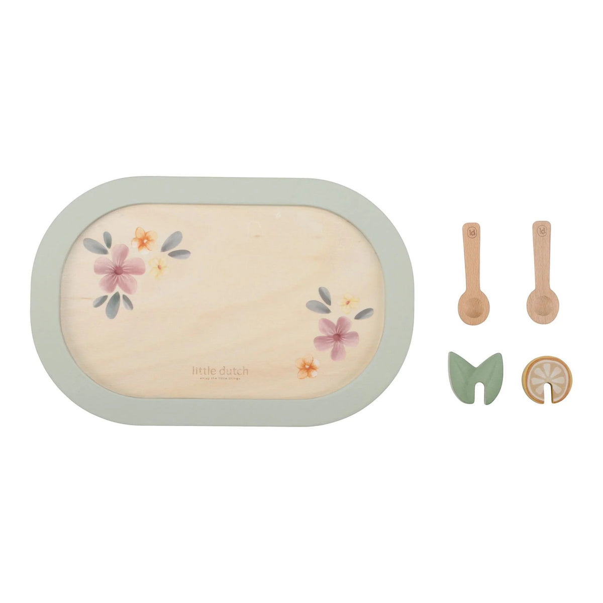 Wooden tea service set