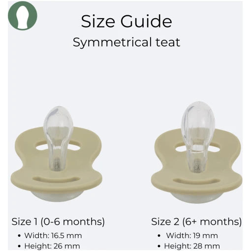 Set of 2 silicone pacifiers Size 2 – Ocean Teal & Dove Blue