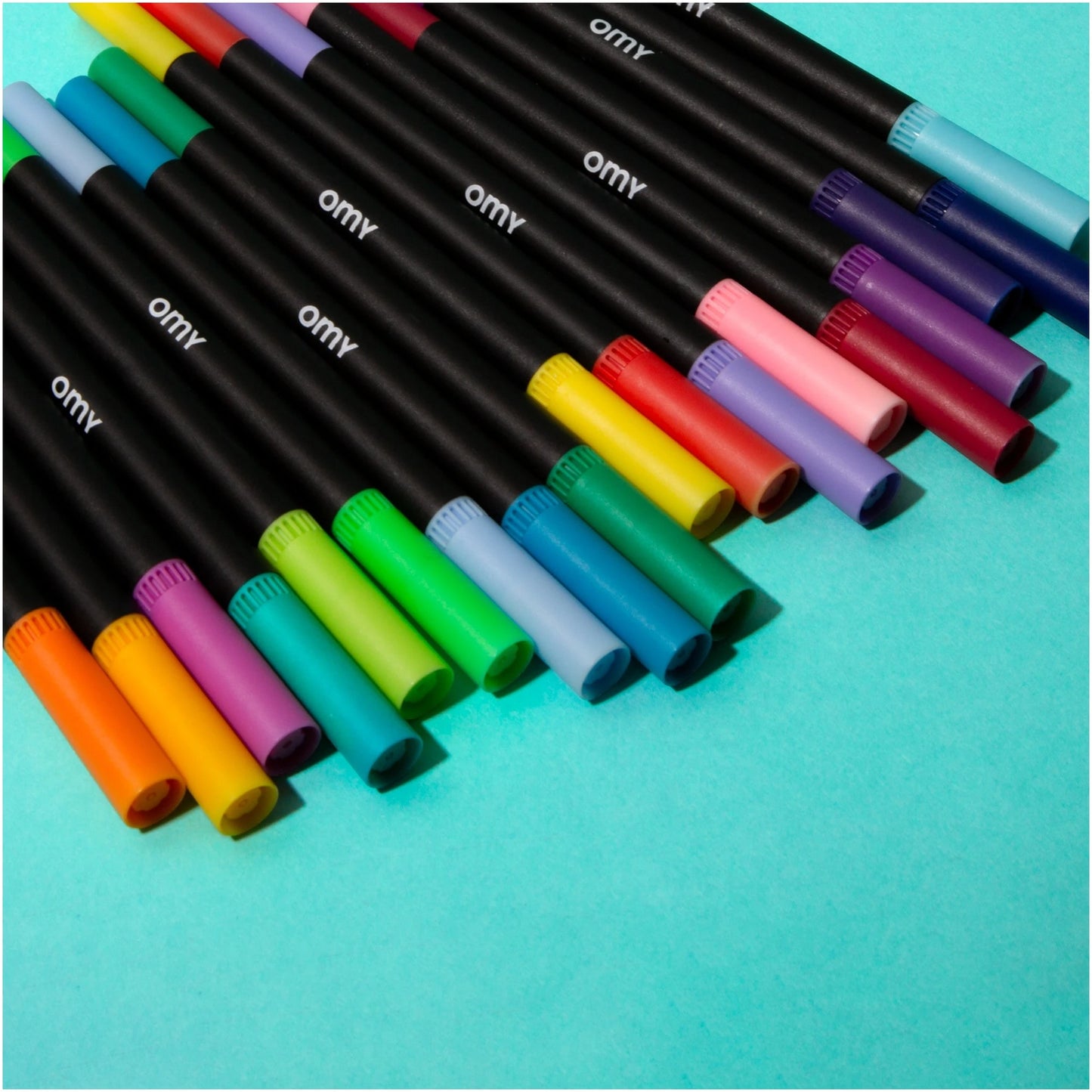Set of 100 double-sided markers