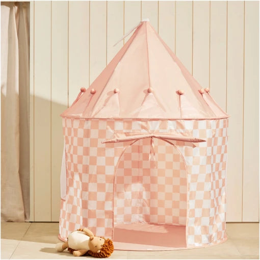 Play tent check pink