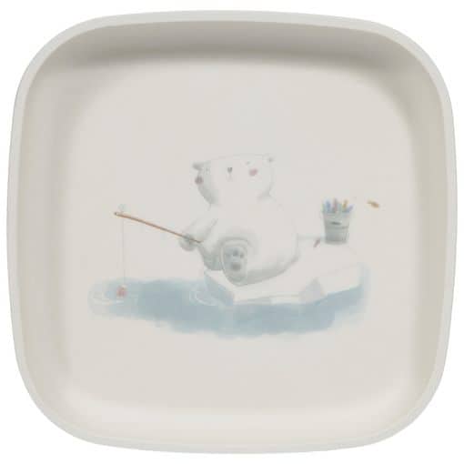 Bamboo kids tableware set blue