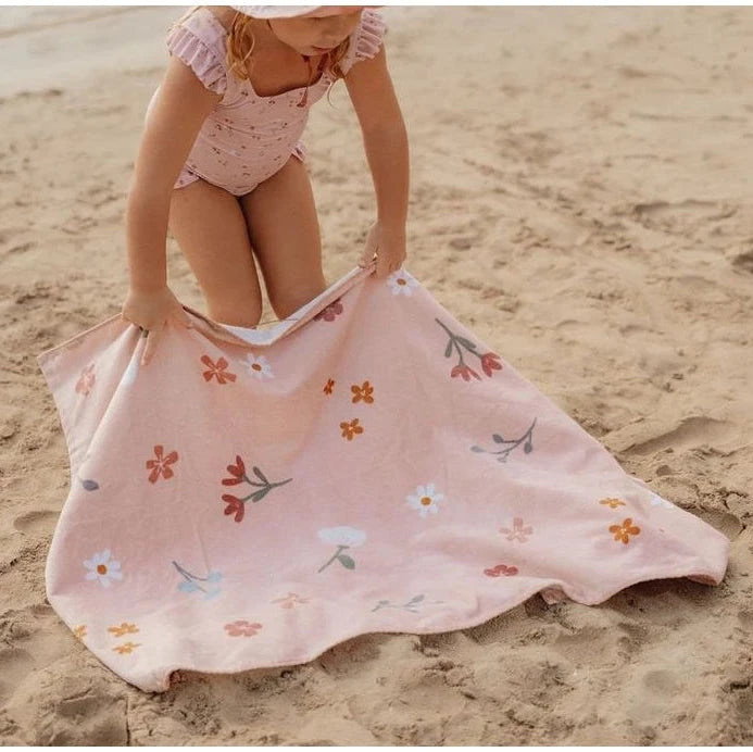 Beach towel Little Pink Flowers