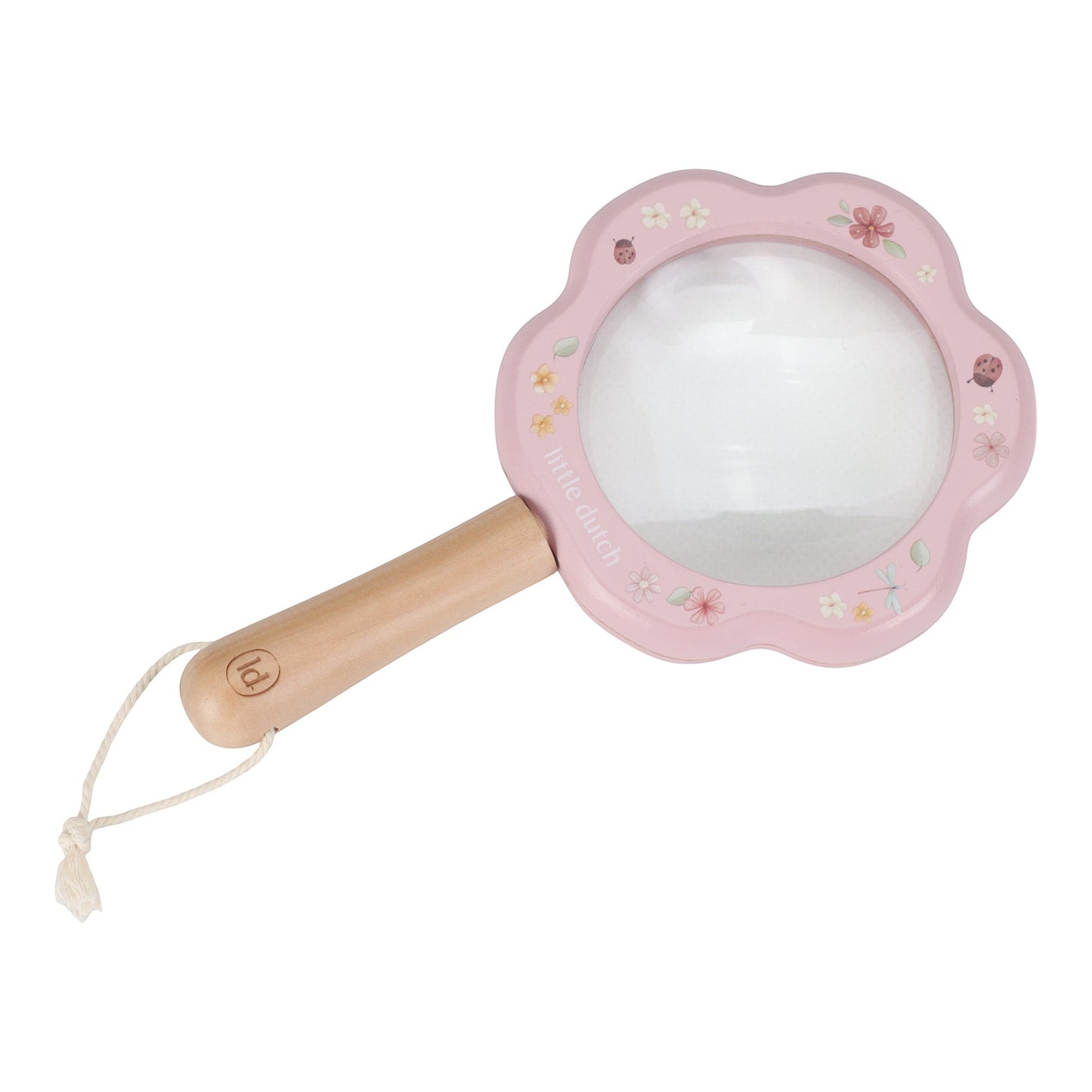 Wooden magnifying glass pink