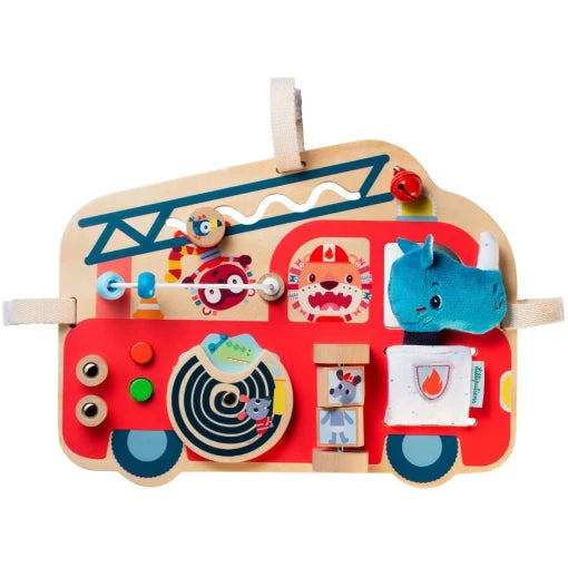 Wooden activity board Fire truck