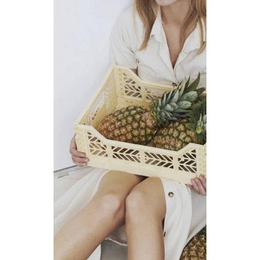 Folding Crate in Coconut Milk- Mini