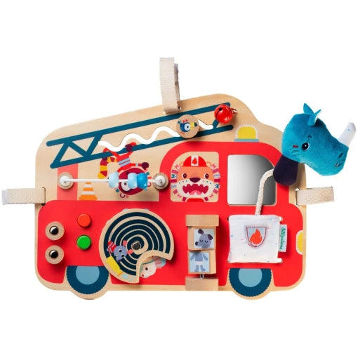 Wooden activity board Fire truck