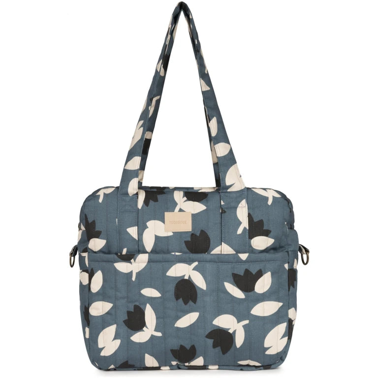 HYDE PARK-Waterproof stroller bag- Blue black tulips