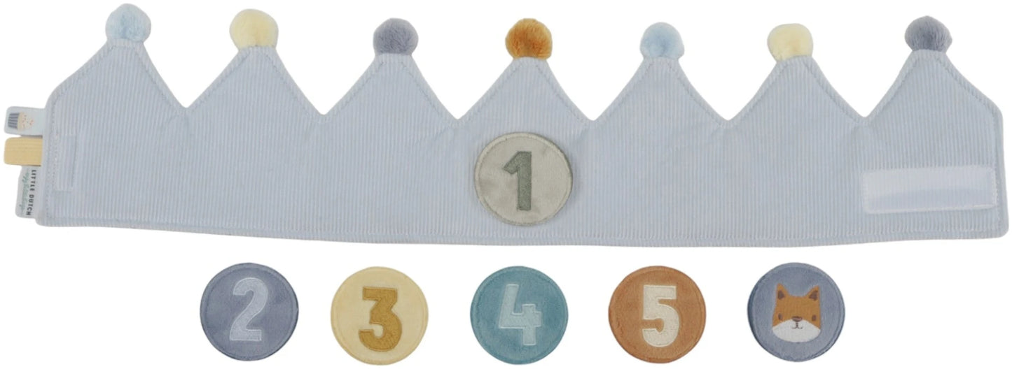 Birthday Crown with Numbers Blue