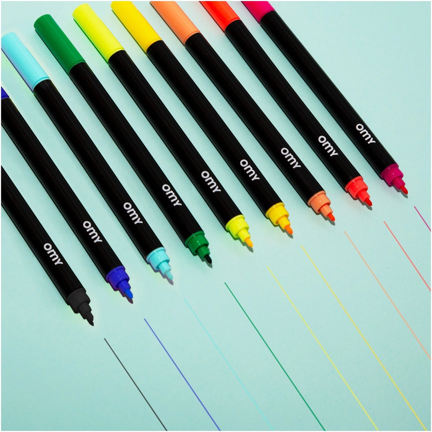 Set of 100 double-sided markers