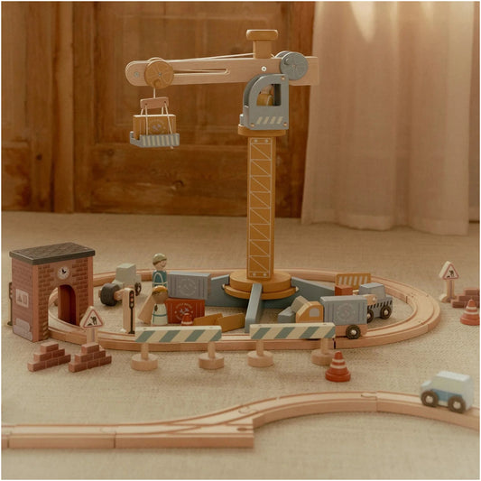 Wooden crane set