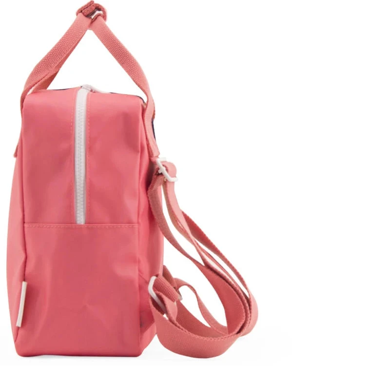 Small backpack vertical – watermelon pink | caramel fudge