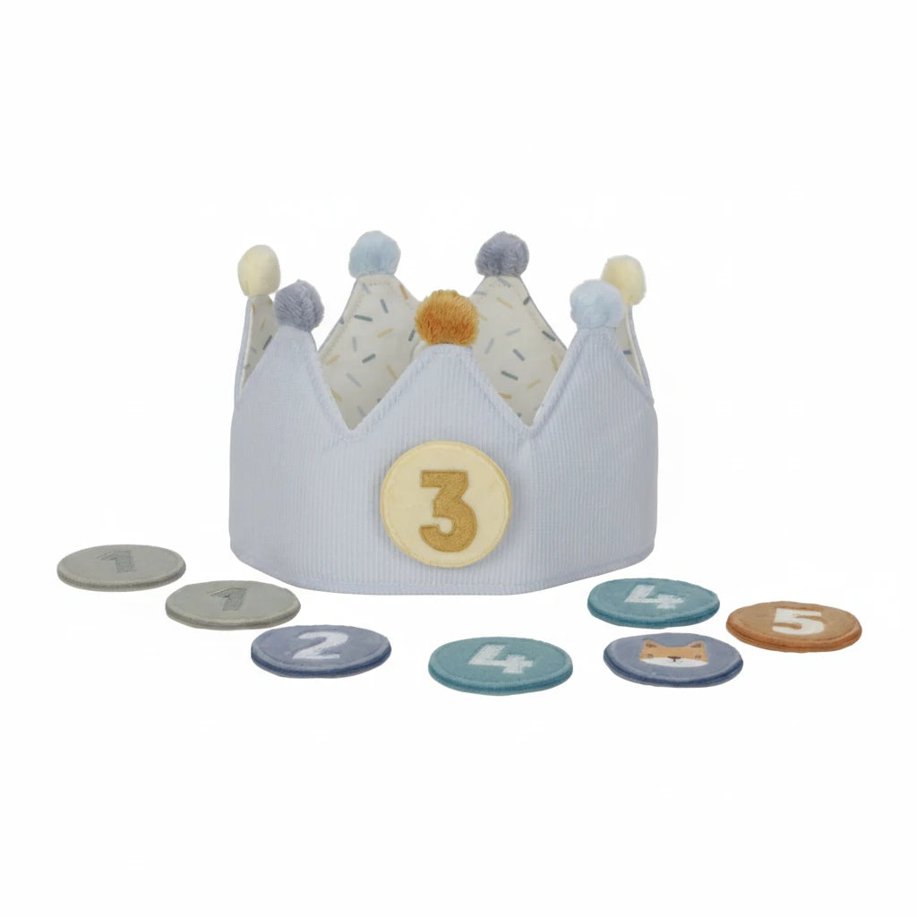 Birthday Crown with Numbers Blue