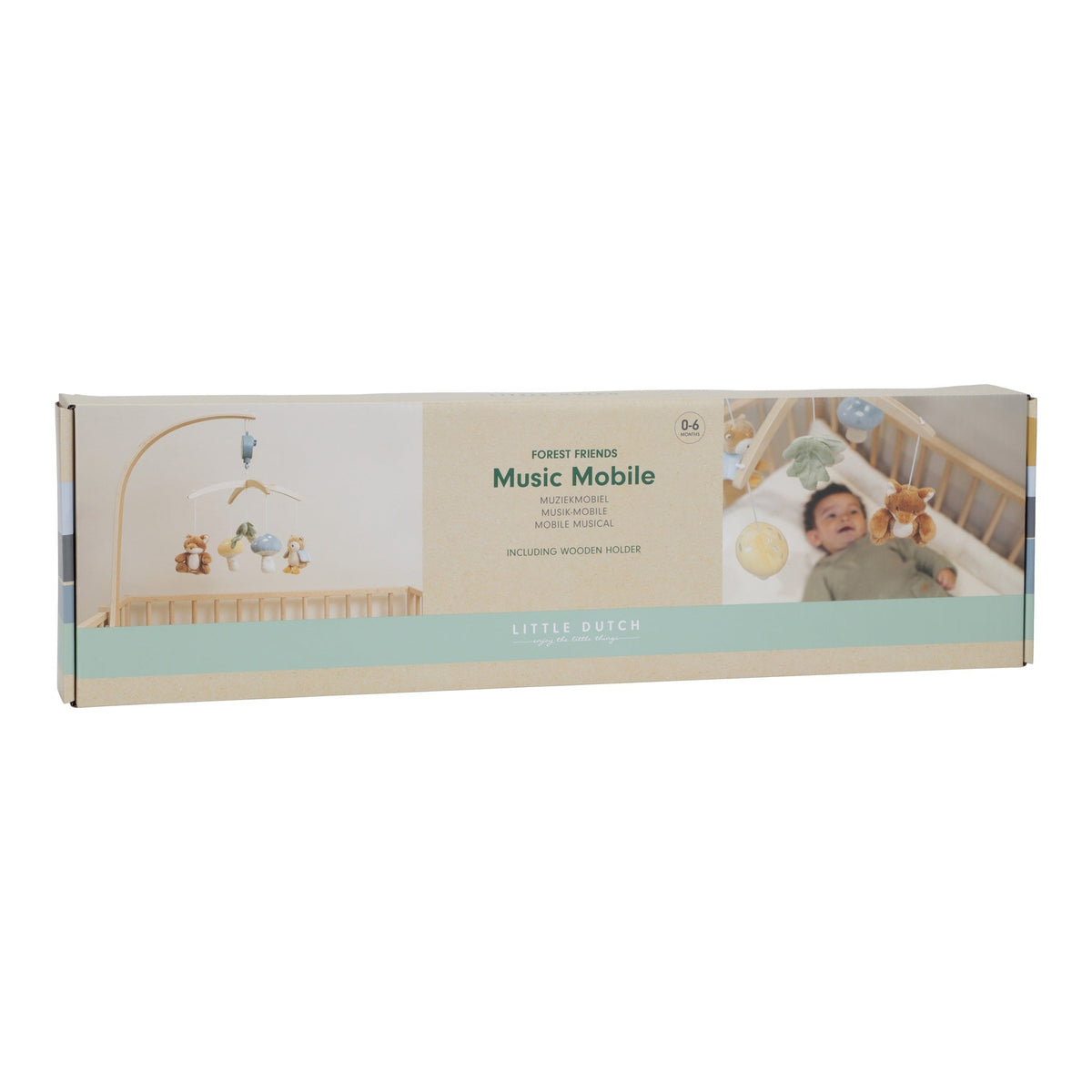 Forest Friends wooden bed mobile