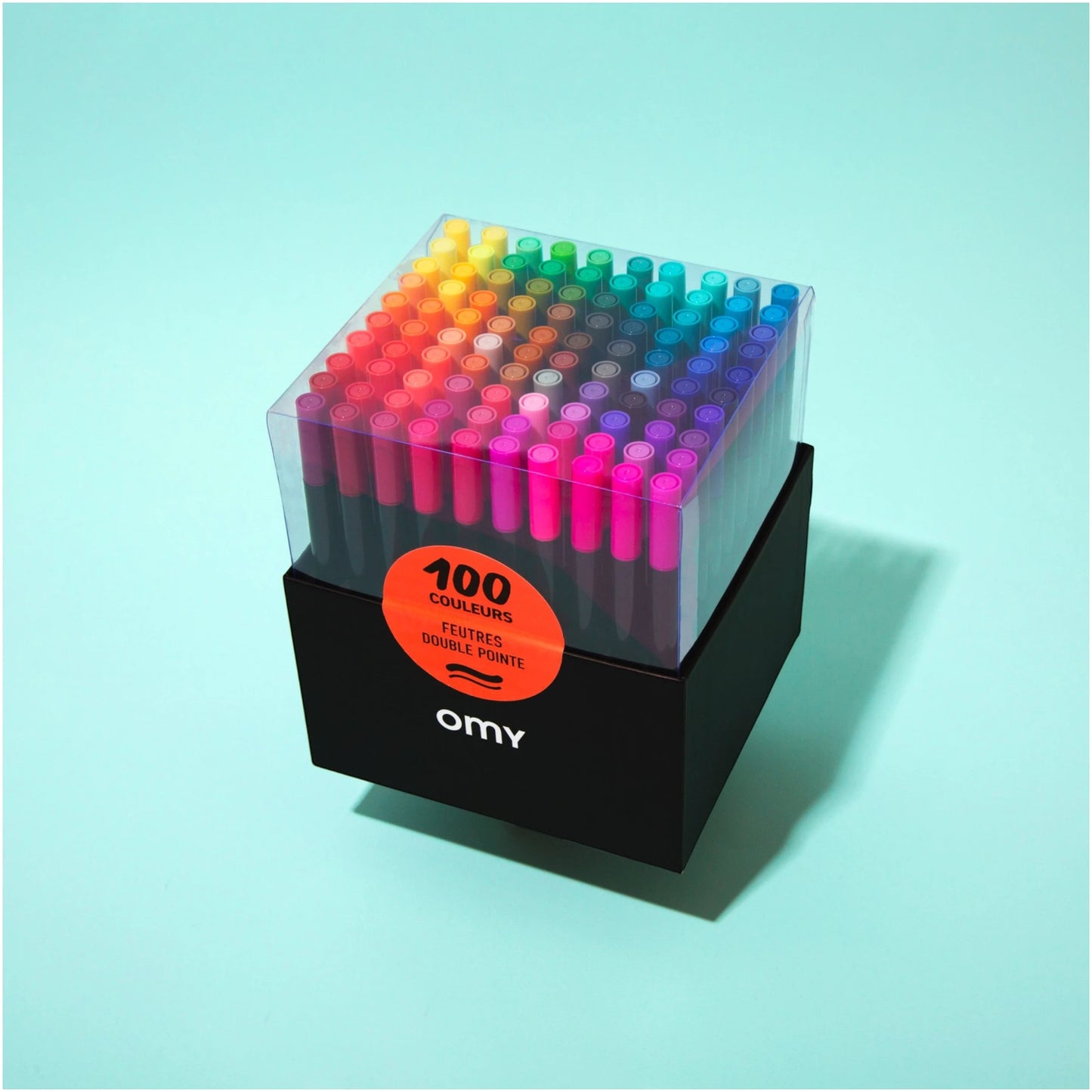 Set of 100 double-sided markers