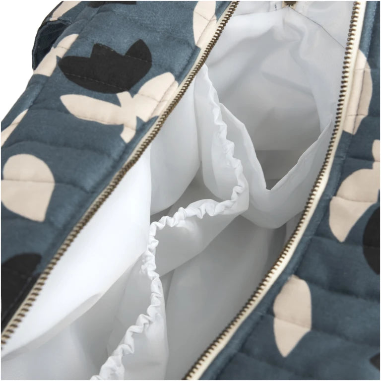 HYDE PARK-Waterproof stroller bag- Blue black tulips