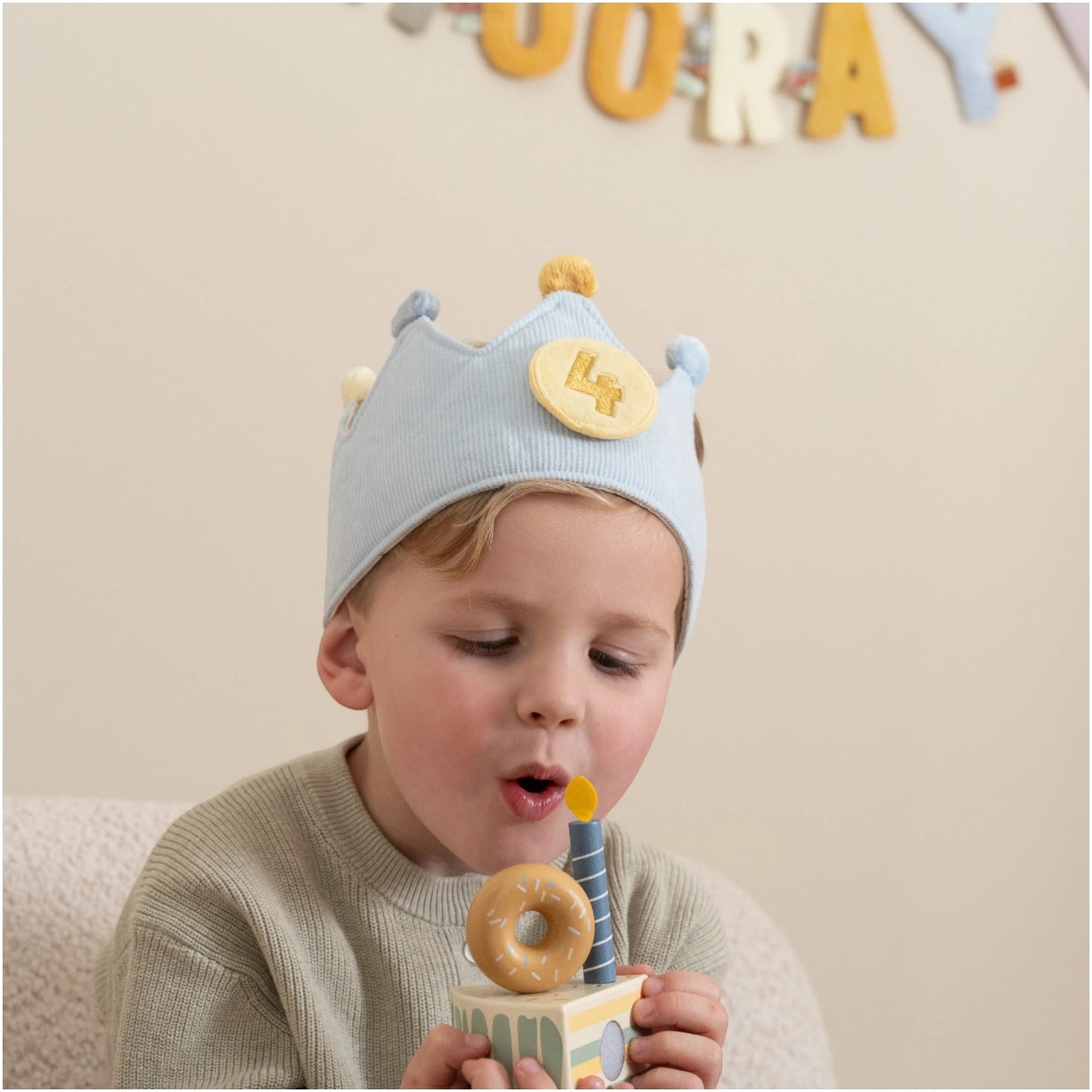 Birthday Crown with Numbers Blue