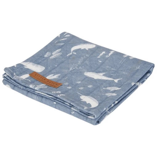 Muslin cloths 70 x 70 Ocean Blue/Pure Blue