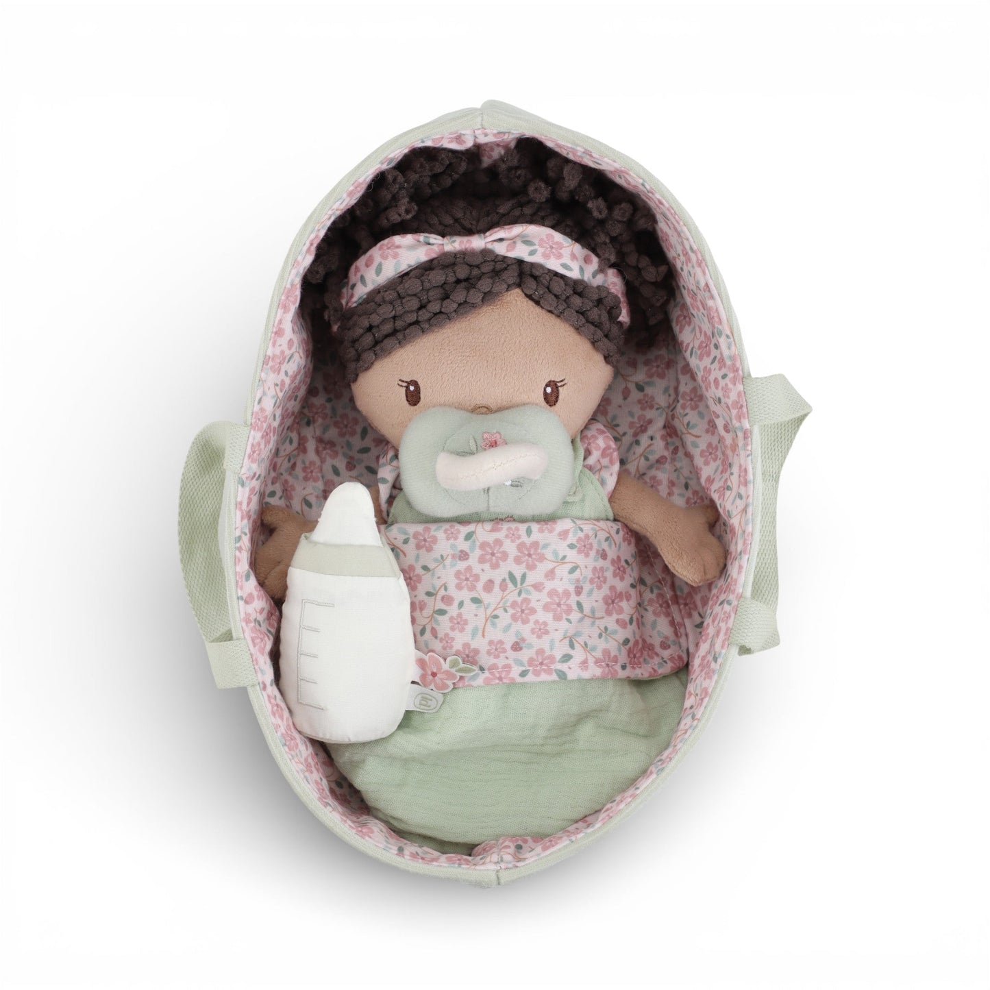 Baby doll in basket Evi 30 cm