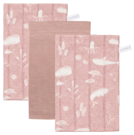 Washcloths set Ocean Pink