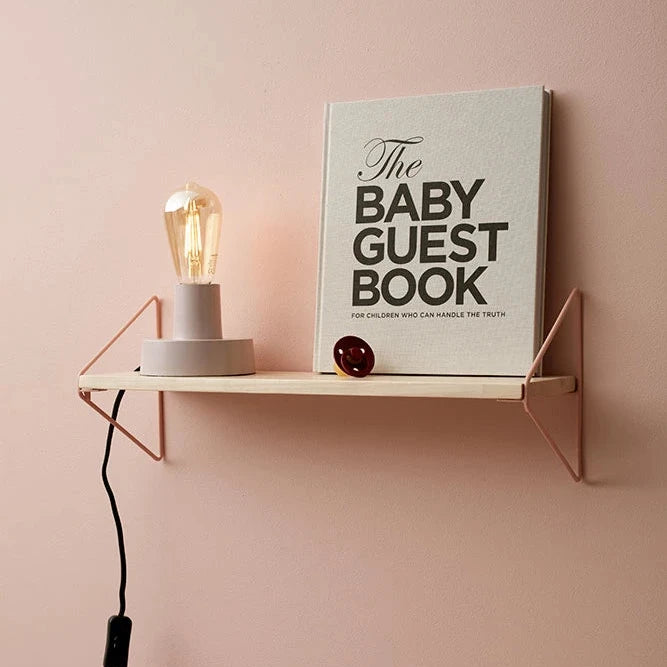 Wall shelf metal/wood apricot