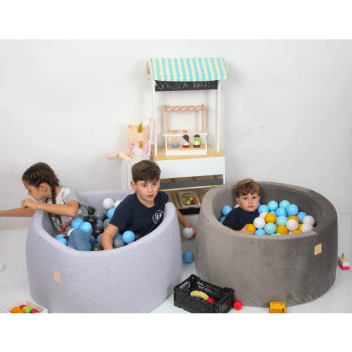 Grey Ball Pit 90×40 | Blue/Black