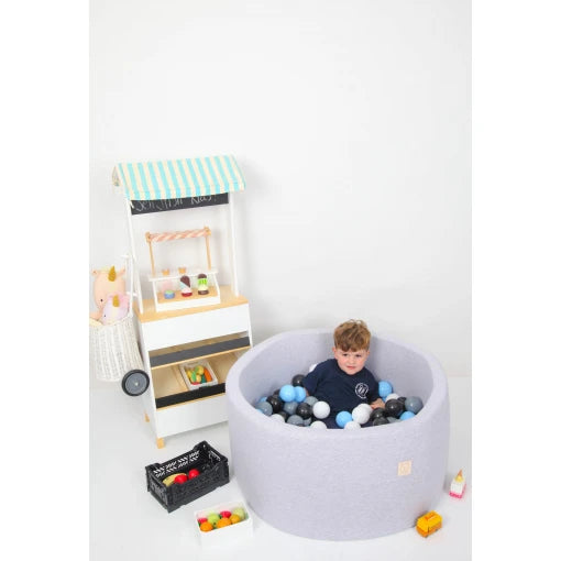 Grey Ball Pit 90×40 | Blue/Black
