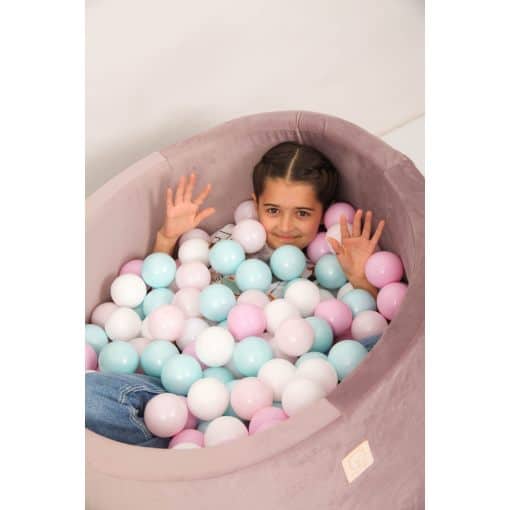 Pink Velvet Ball Pit 90×40 | Rainbow Pinks