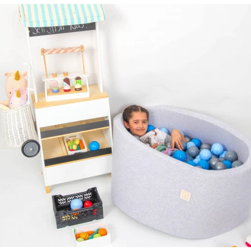 Grey Ball pit 90×40 | Blue/Grey