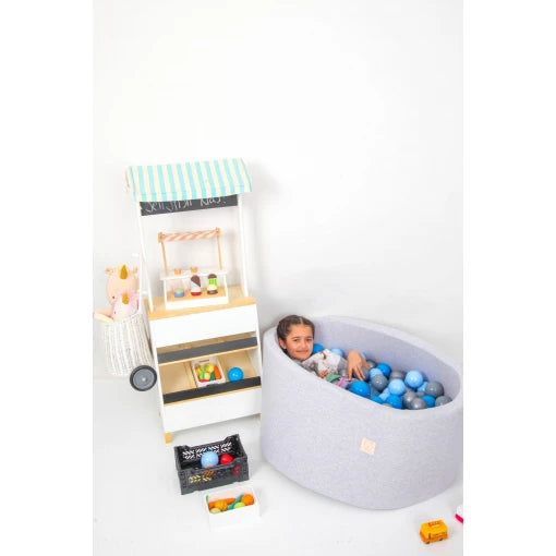 Grey Ball pit 90×40 | Blue/Grey