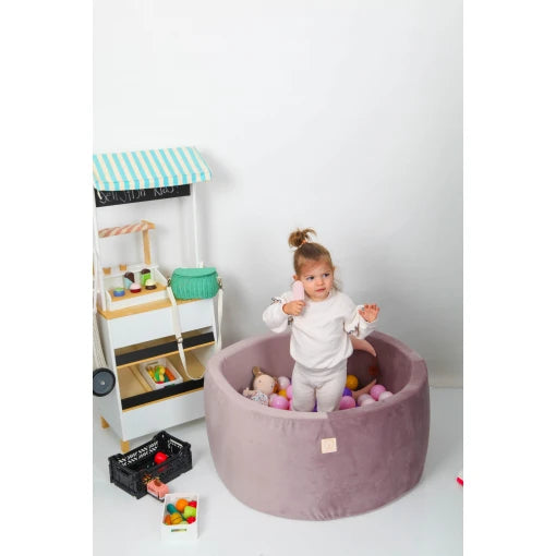 Pink Velvet Ball Pit 90×40 | Violets/Pink/Yellow