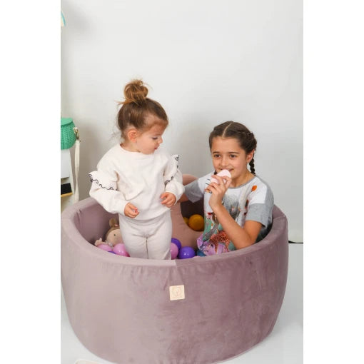 Pink Velvet Ball Pit 90×40 | Violets/Pink/Yellow
