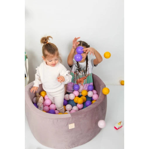 Pink Velvet Ball Pit 90×40 | Violets/Pink/Yellow